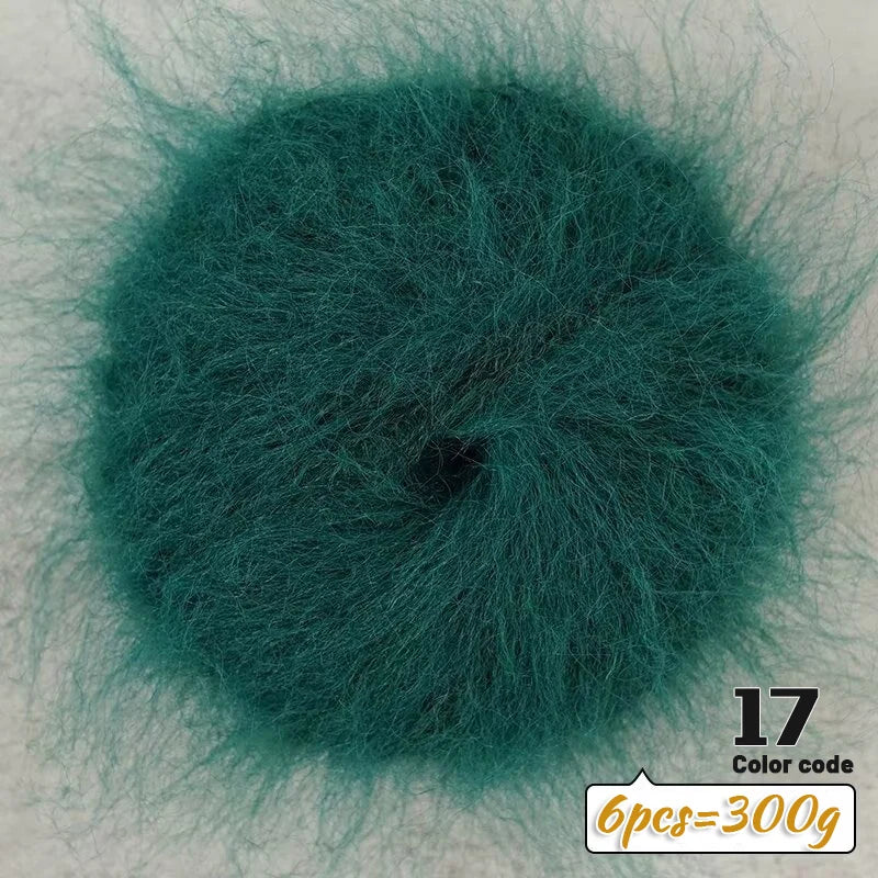 Yarn, Colorful Long-Pile for Knitting Sweaters, Coats, Shawls & Accessories