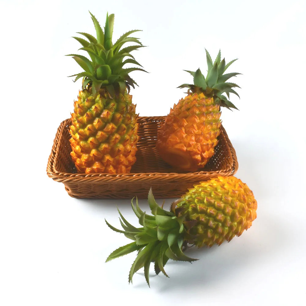 Large Yellow Pineapple Tropical Fruits Decorative Foam Artificial Imitation Fake Decorations Display Decor DIY Craft