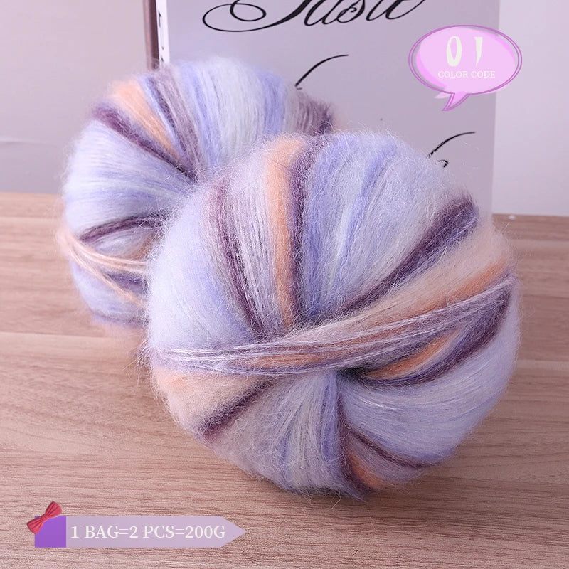 Yarn, Rainbow Gradient for Handmade Coats, Sweaters, Gloves & Shawls