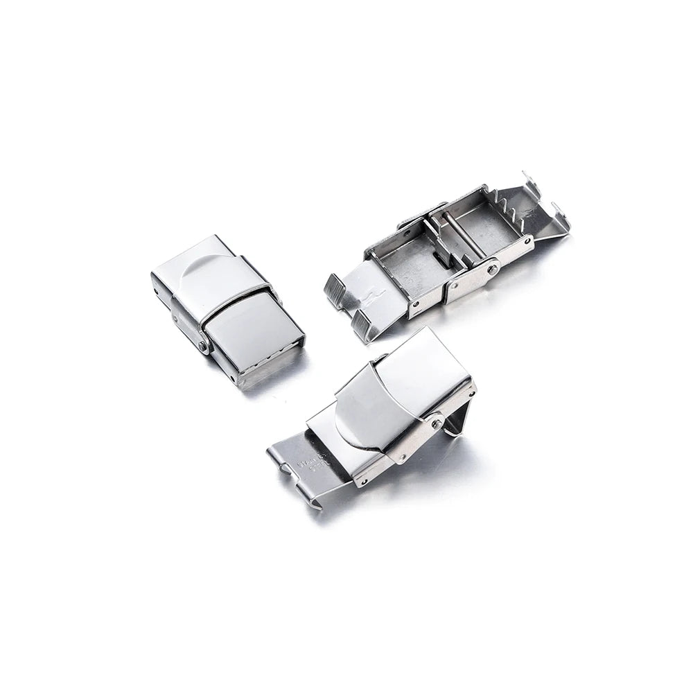 Watch Band Clasps Stainless Steel Jaw Crimp Hooks DIY Jewelry Making