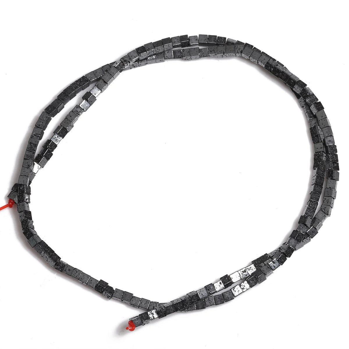 Stone Beads Square Black Lava-Style Spacers for DIY Jewelry Making Craft Beads