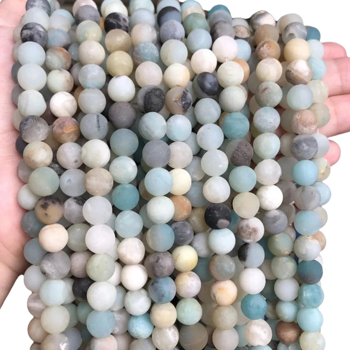 Stone Beads Matte Round Picasso Jasper Agate Styles for DIY Jewelry Making