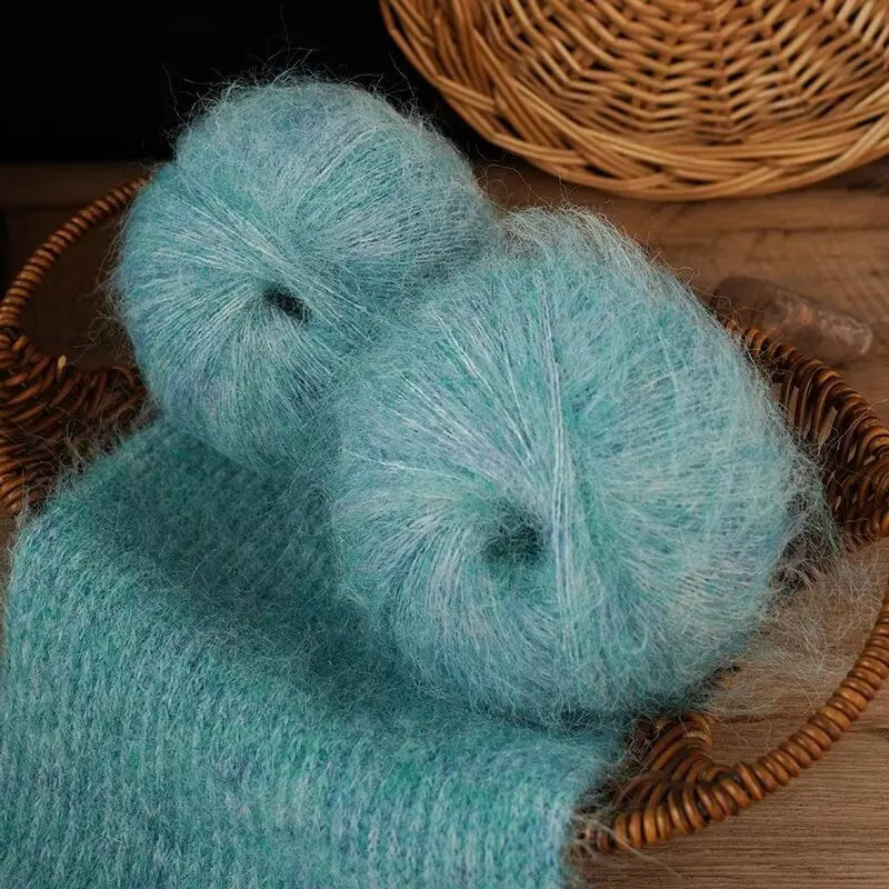 Yarn, Colorful Long-Pile for Knitting Sweaters, Coats, Shawls & Accessories