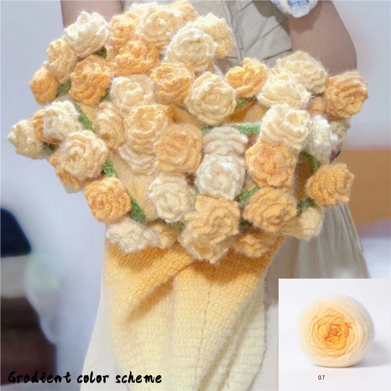 Yarn, Long-Color Gradient for Knitted Blankets, Flowers & Handmade Crafts