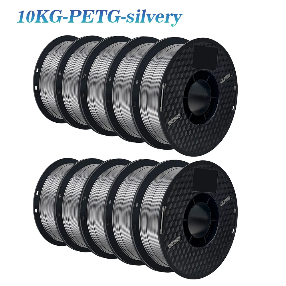 3D Printer Filament PLA & PETG 10KG 10 Rolls 1.75mm Mixed Colors KINGROON