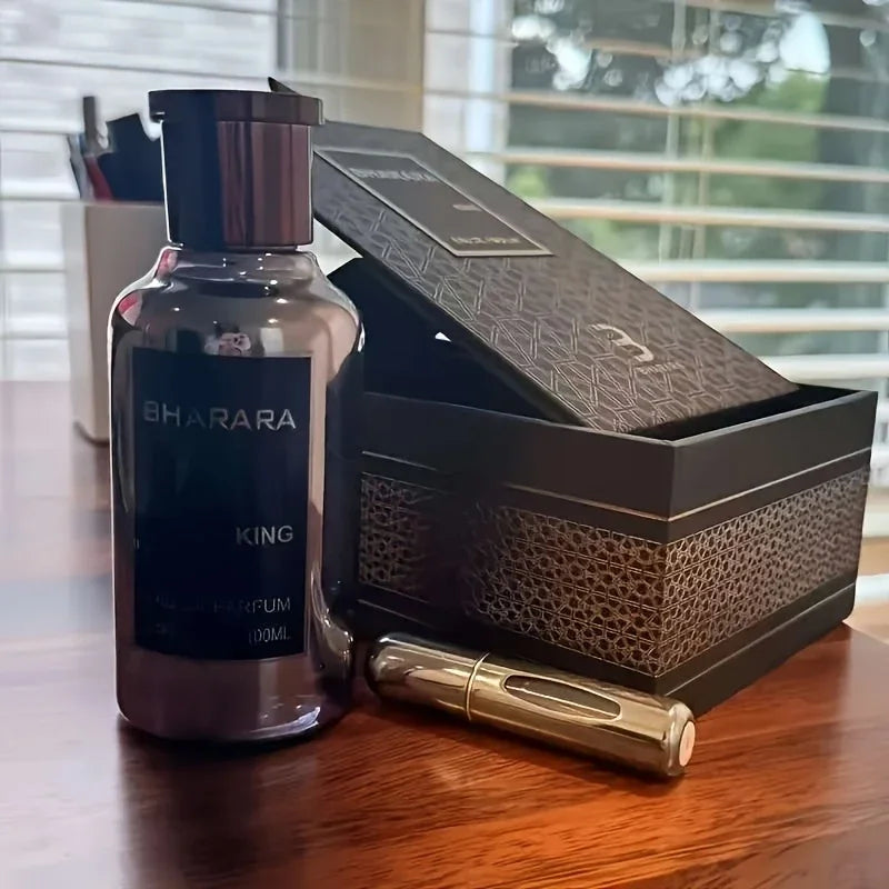 Bharara King Men's Cologne Eau de Parfum 3.4 oz Woody Spicy with Travel Spray