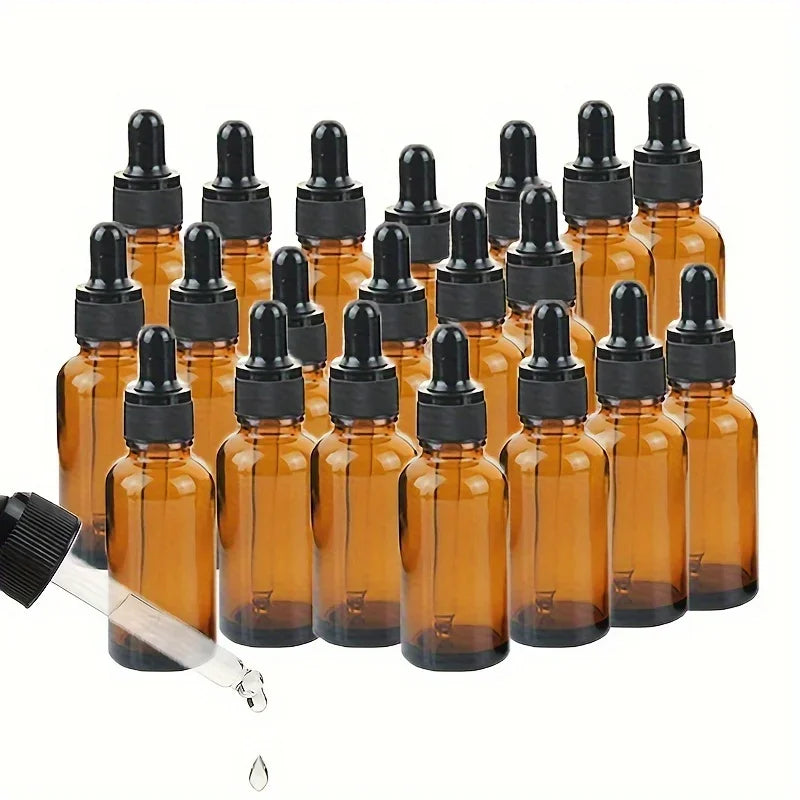 Dropper Bottles Empty Glass Refillable with Funnels and Pipettes