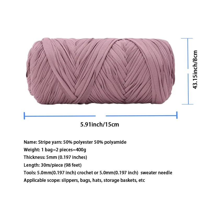 Yarn, Fabric Strip for Handmade Bags, Slippers, Hats & Storage Baskets