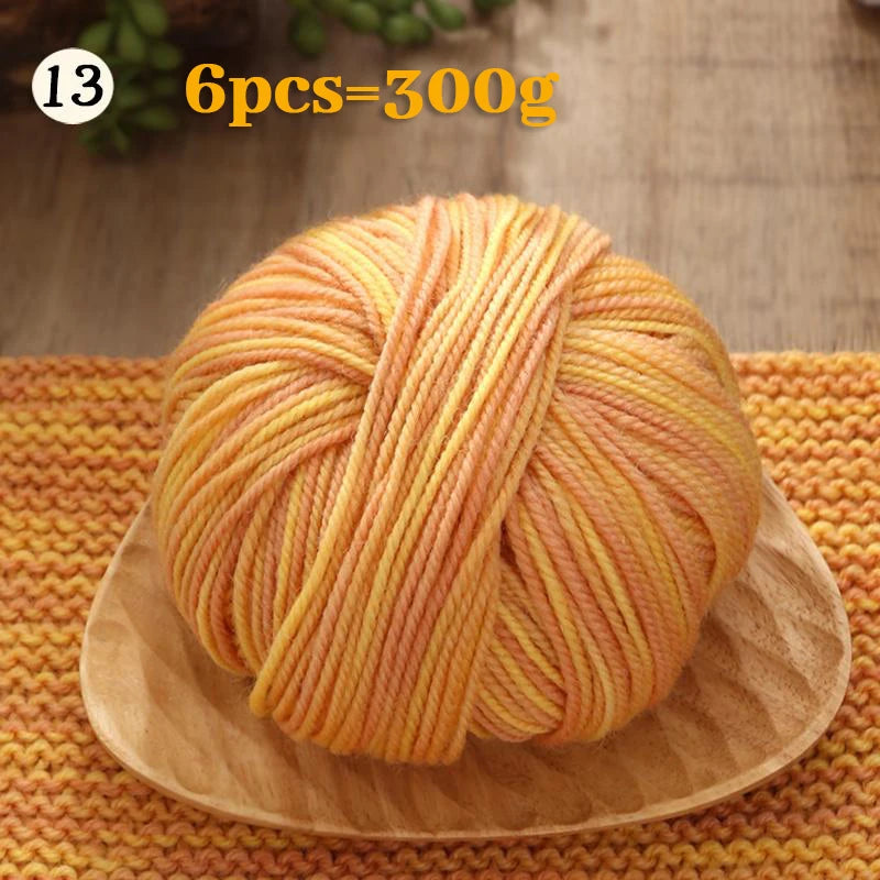Yarn, Gradient Colors for Crochet Sweaters, Gloves, Scarves & Craft Charms