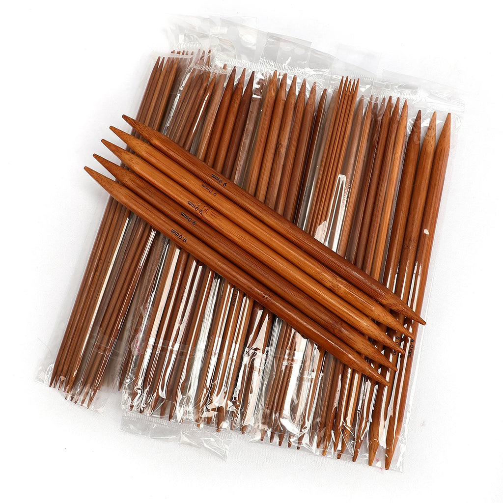 Knitting Needles, Bamboo Double-Pointed Set for Handmade Yarn Projects