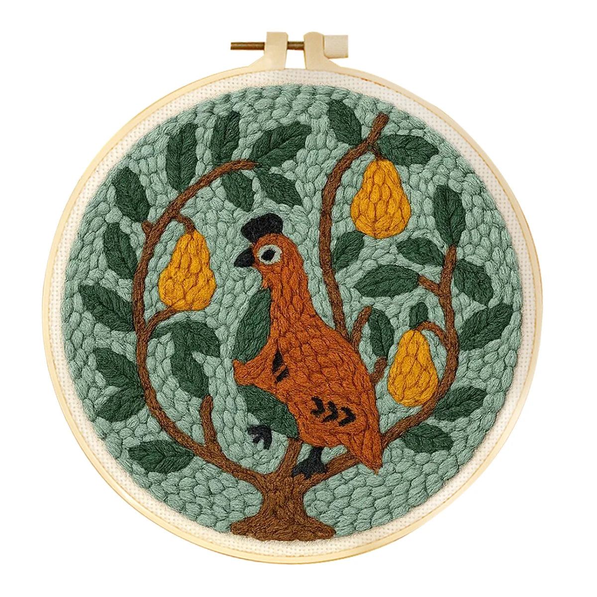 Punch Needle Kit, Cartoon Animals with Hoop for Beginner Yarn Crafts
