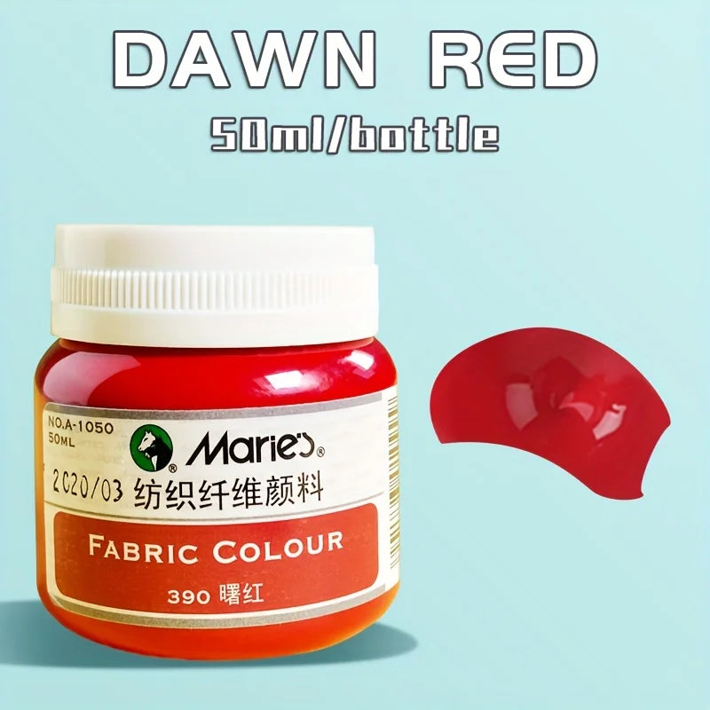 Fabric Paint, Marie's Permanent 50ml — 19 Colors for Clothing & DIY Art