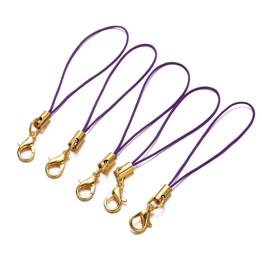Keychain Cords with Lobster Clasps Lanyard Straps DIY Jewelry Making