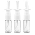Nasal Spray Bottles Empty White Plastic Refillable Pump Containers 5 Pack