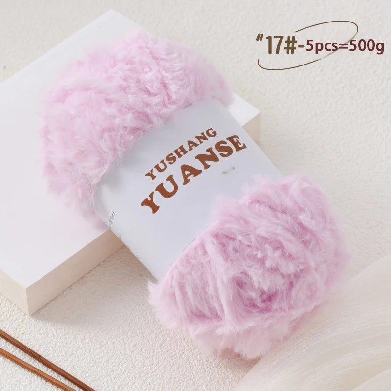 Yarn, Chunky Faux Fur for Crochet Shoes, Bags, Pendants & Slipper Crafts