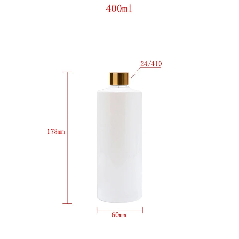 White screw-cap bottle diagram for 13.53 US fl oz (400 mL), 7.01 x 2.36 in (178 x 60 mm)