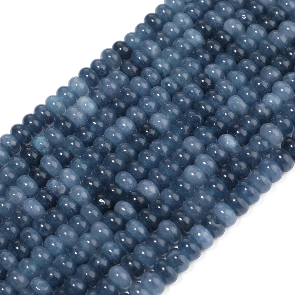 Stone Beads Blue Sapphire-Style Abacus Rondelle for DIY Jewelry Making