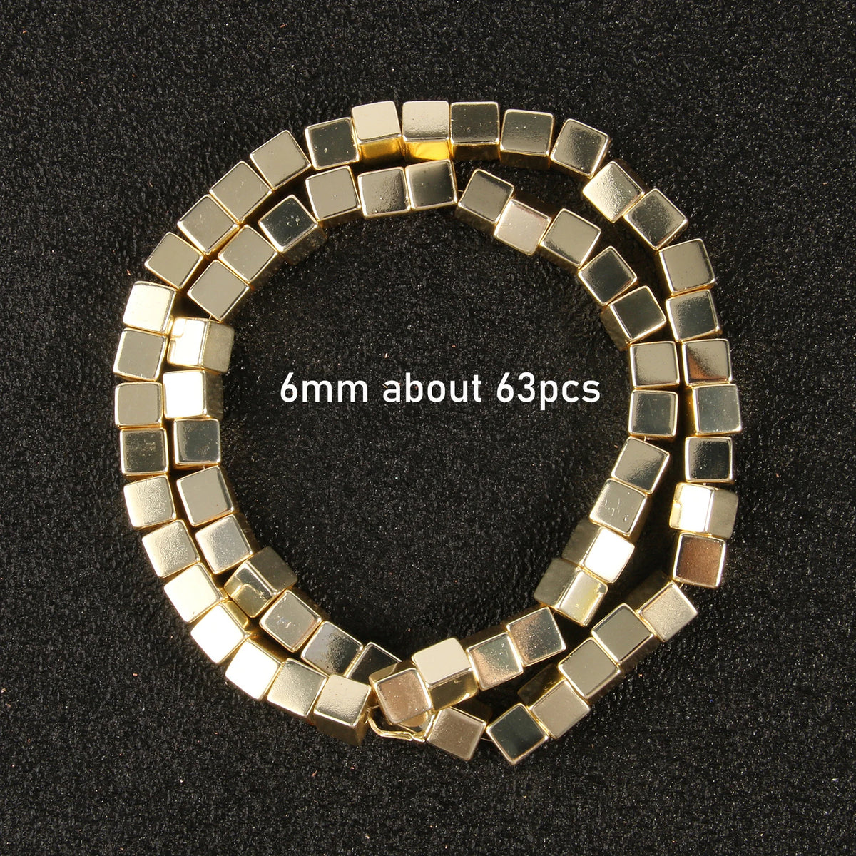 Stone Beads Gold-Tone Hematite-Style Mixed Shapes for DIY Jewelry Making