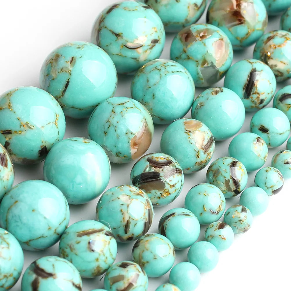 Stone Beads Round Green Agate Jasper Tiger Eye Styles for DIY Jewelry Making