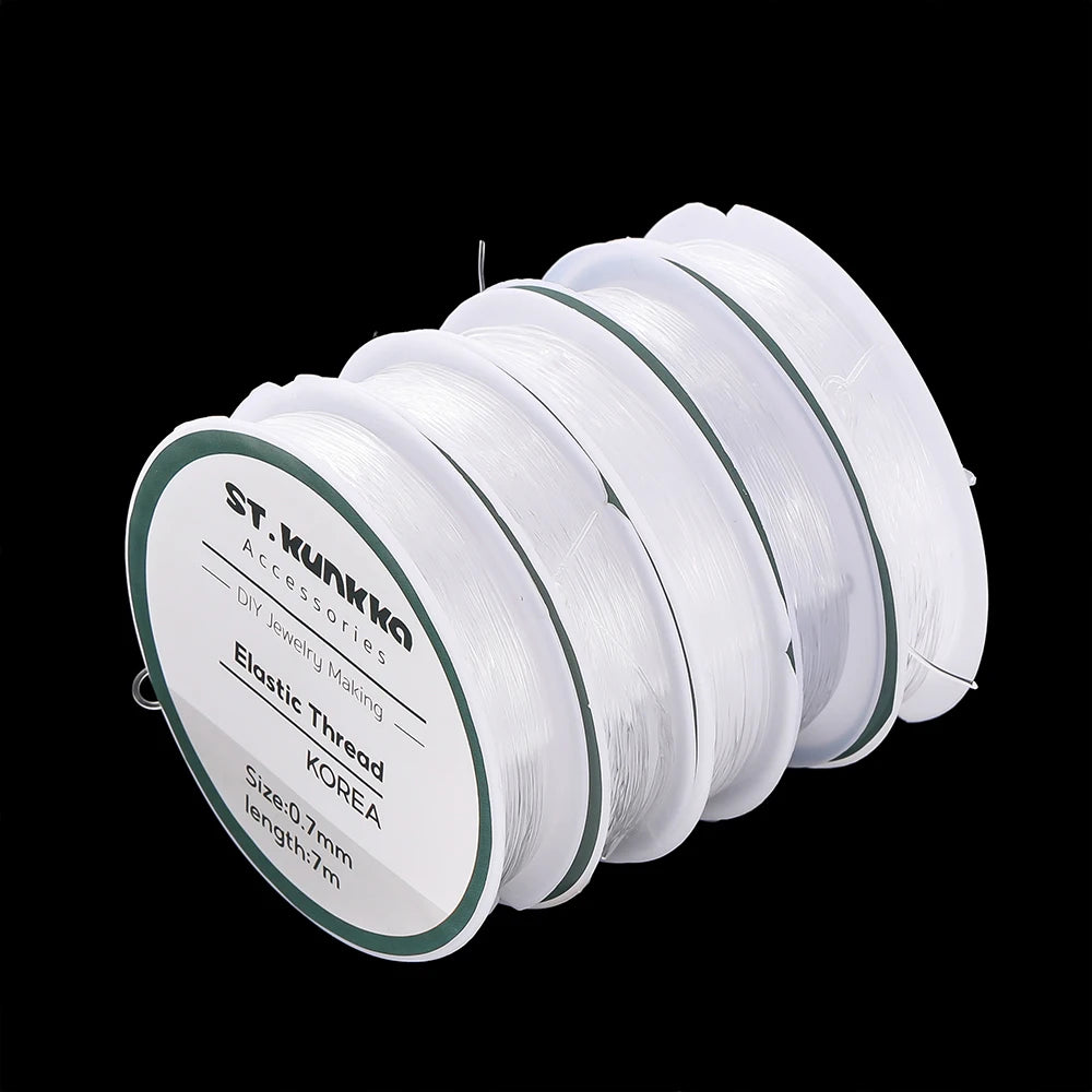 Elastic Beading Cord Clear Rubber Stringing Line DIY Jewelry Making