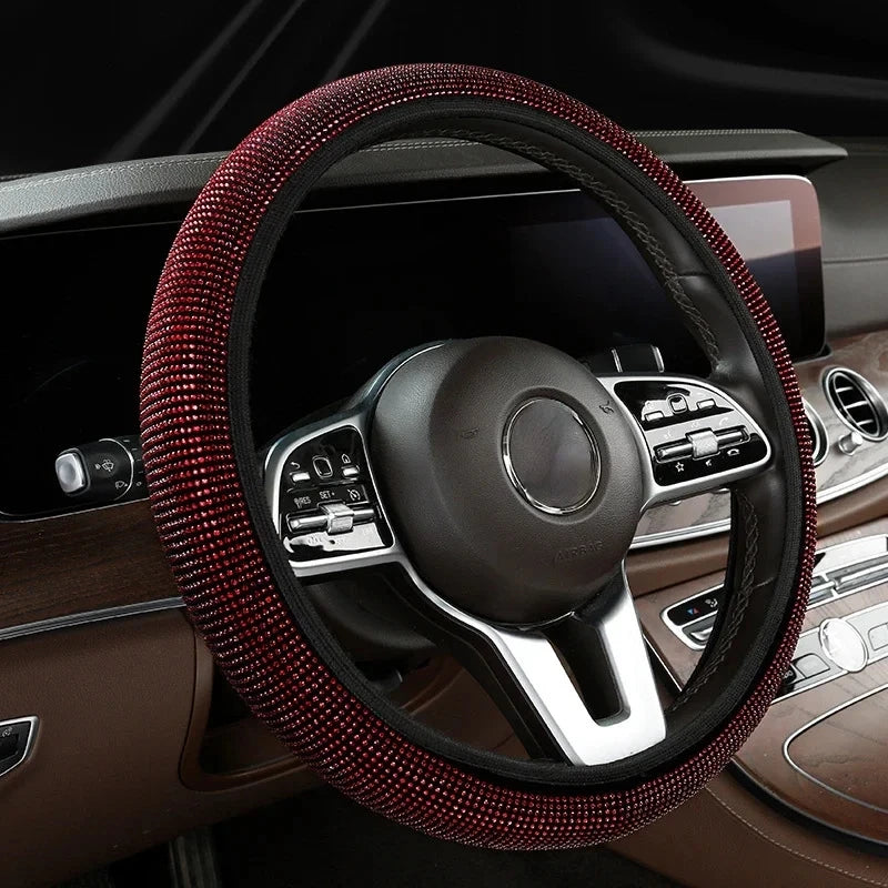 Crystal Steering Wheel Cover Bling Steering Wheel Cover Anti-Slip Comfort