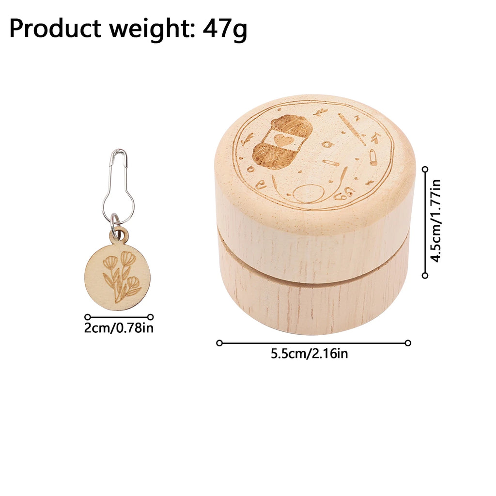 Stitch Counters, Wooden Needle Clips for Knitting & Needlecraft Projects
