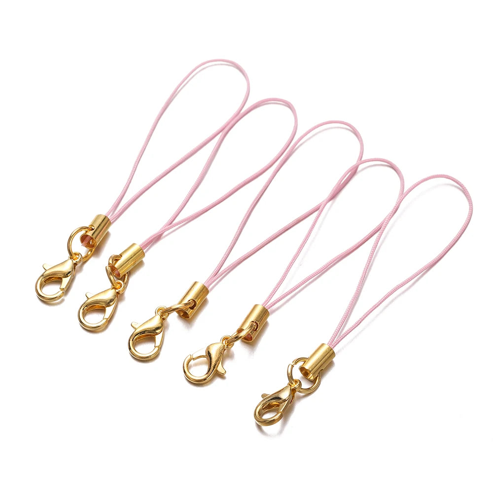 Keychain Cords with Lobster Clasps Lanyard Straps DIY Jewelry Making