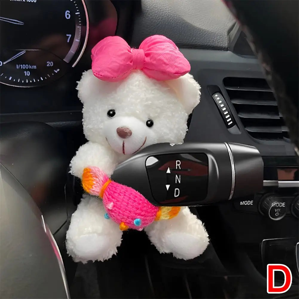 Cute Bear Car Gear Shift Car Dashboard Ornament Decoration