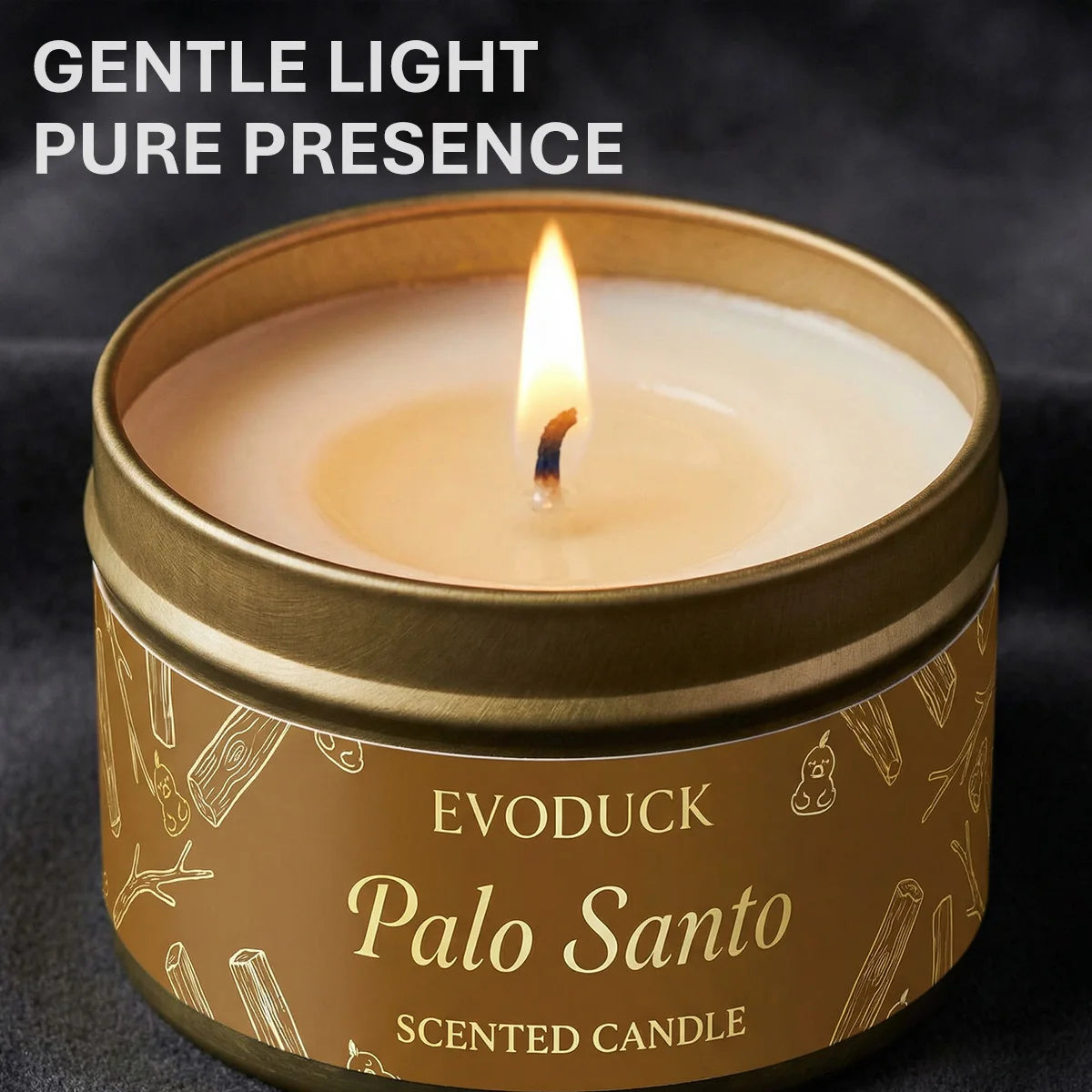 Scented Soy Wax Candles EVODUCK Palo Santo Sage Rose & Citronella
