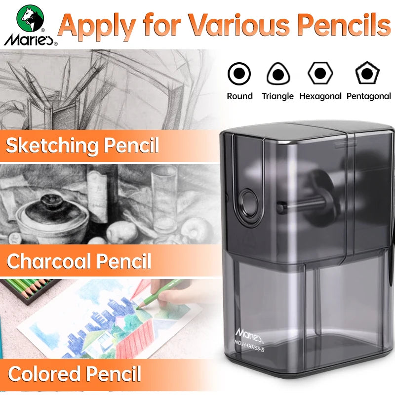 Pencil Sharpener, Marie's Manual — 5 Adjustable Hole Sizes, Artist & Student