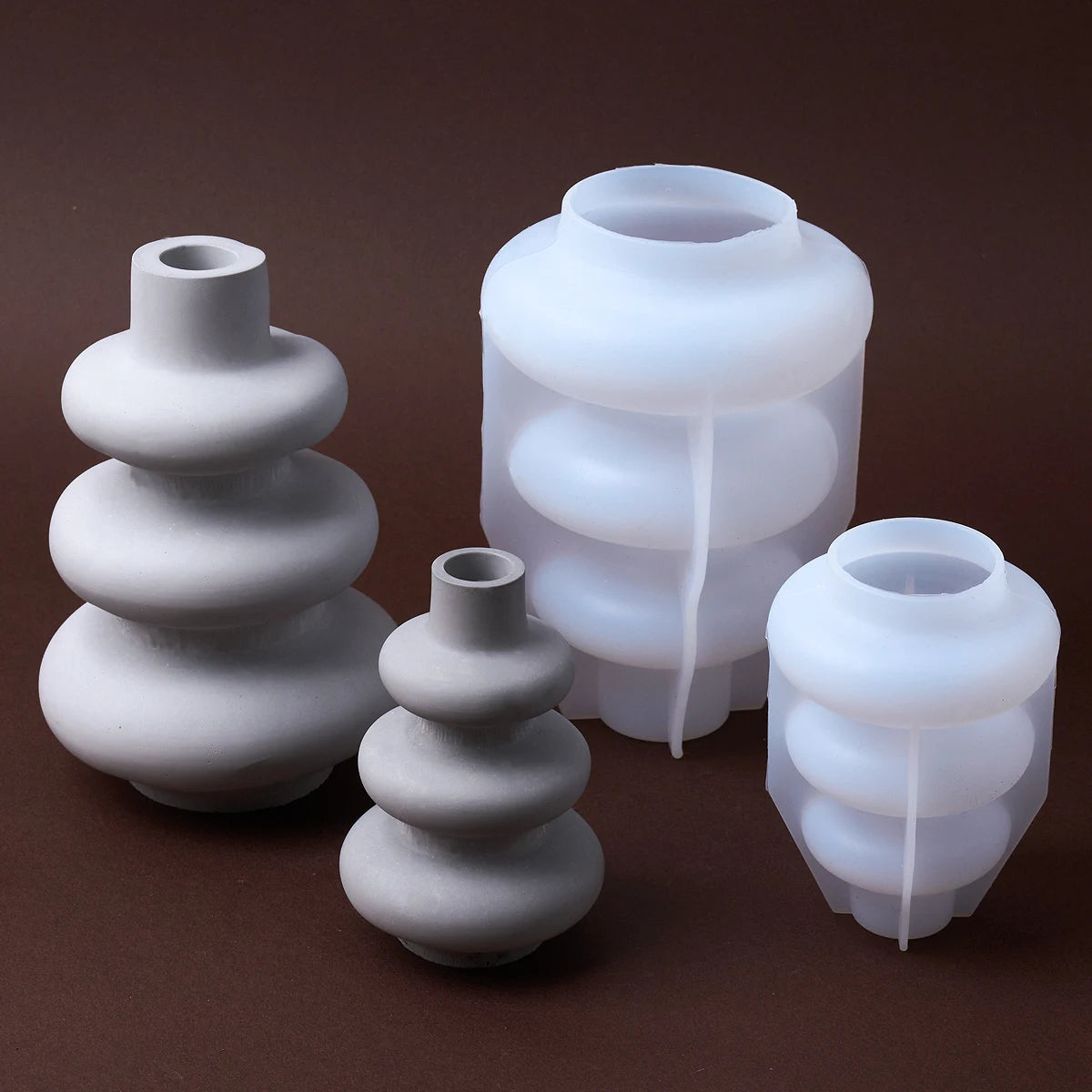 Irregular Vase Silicone Mold DIY Nordic Circle Straight Flower Arrangement Craft Making Plaster Resin Casting Molds Home Decor