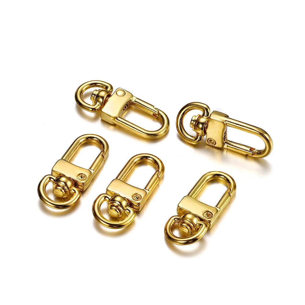 Swivel Lobster Clasps Alloy Keychain Clips Split Rings DIY Jewelry Making