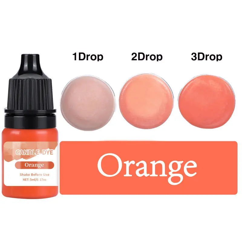 Liquid Candle & Soap Colorant 5ml — 20 Colors for Soy, Beeswax & Paraffin