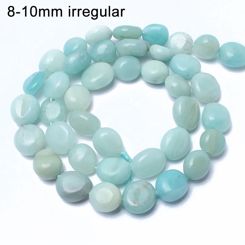 Stone Beads Amazonite-Style Faceted Mixed Shapes for DIY Jewelry Making