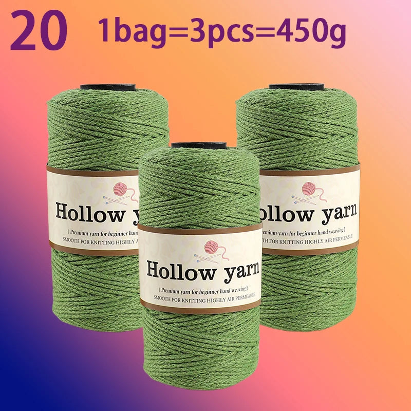 Yarn, Hollow Cord for Bags, Storage Baskets, Floor Mats & Hanging Crafts