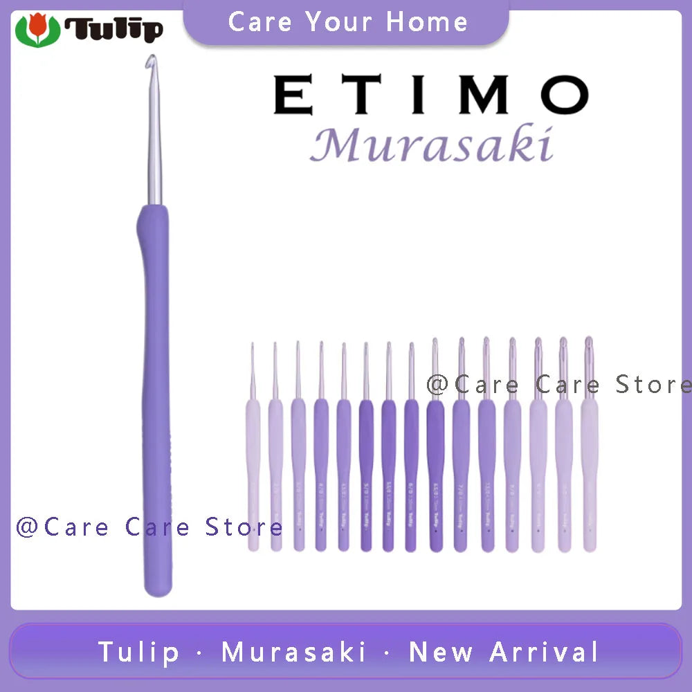 Crochet Hook, Tulip Etimo Murasaki Cushion Grip for Handmade Yarn Crafts