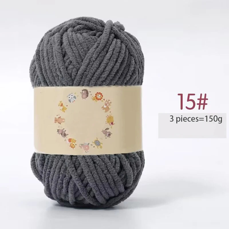 Yarn, Fine Chenille for Handmade Bear Crafts, Pillows, Sweaters & Scarves