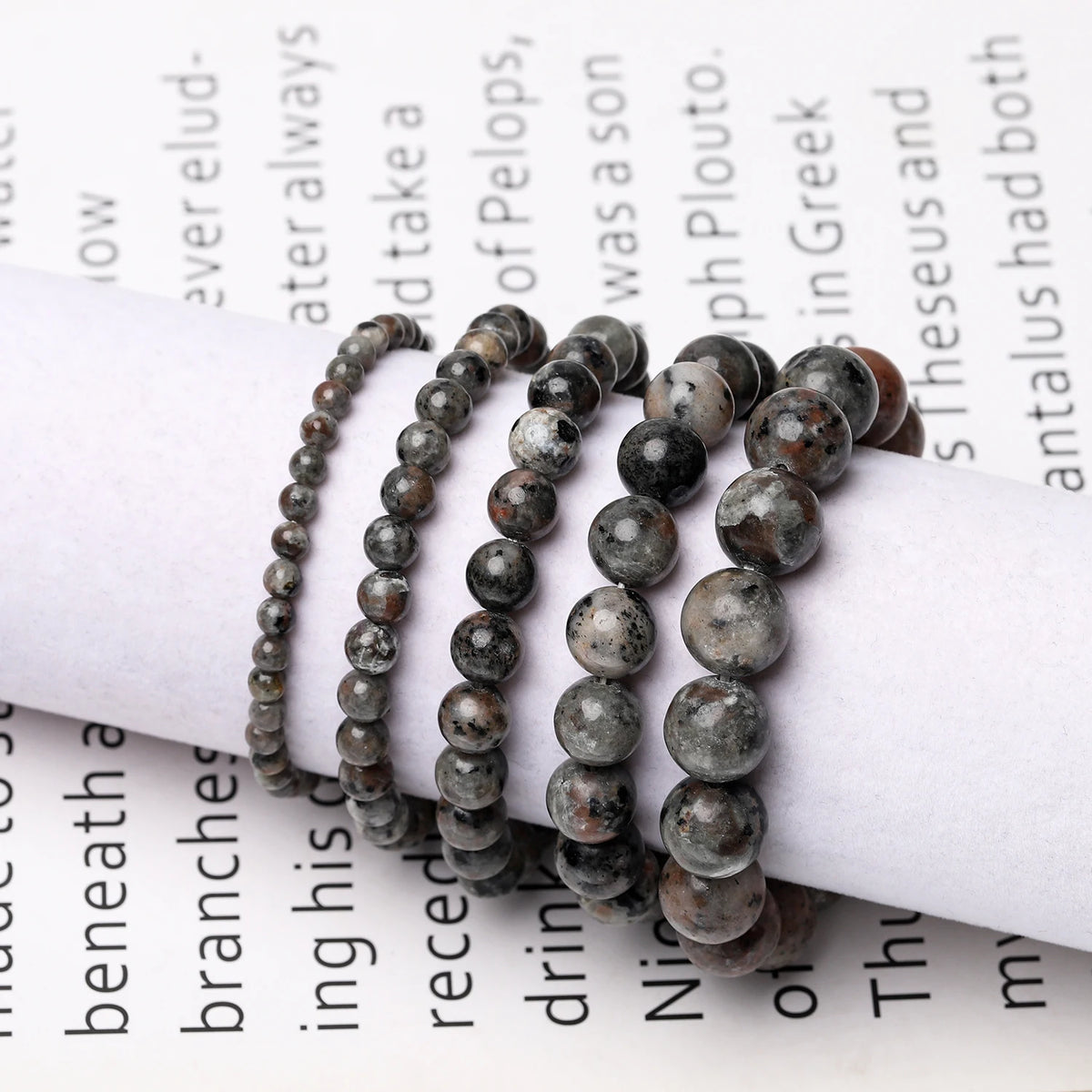 Bracelet Round Flame-Style Stone Beaded Stretch DIY Jewelry Making