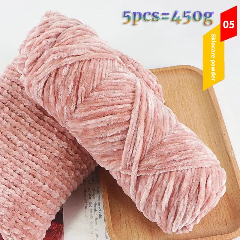 Yarn, Fine Chenille for Sweaters, Scarves, Hats, Rugs & Cushion Crafts