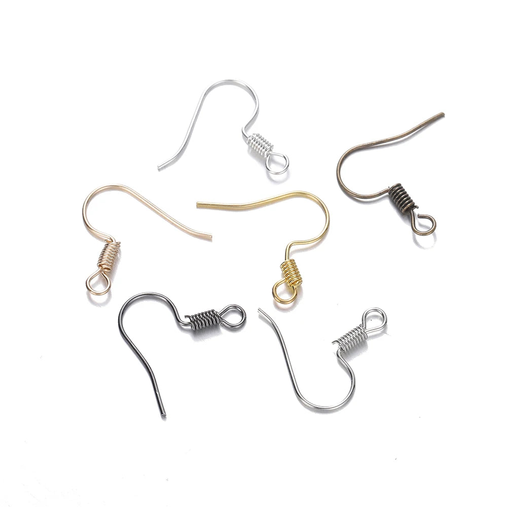Earring Components Gold Color French Hook Clasps Earwire Iron DIY Jewelry Making