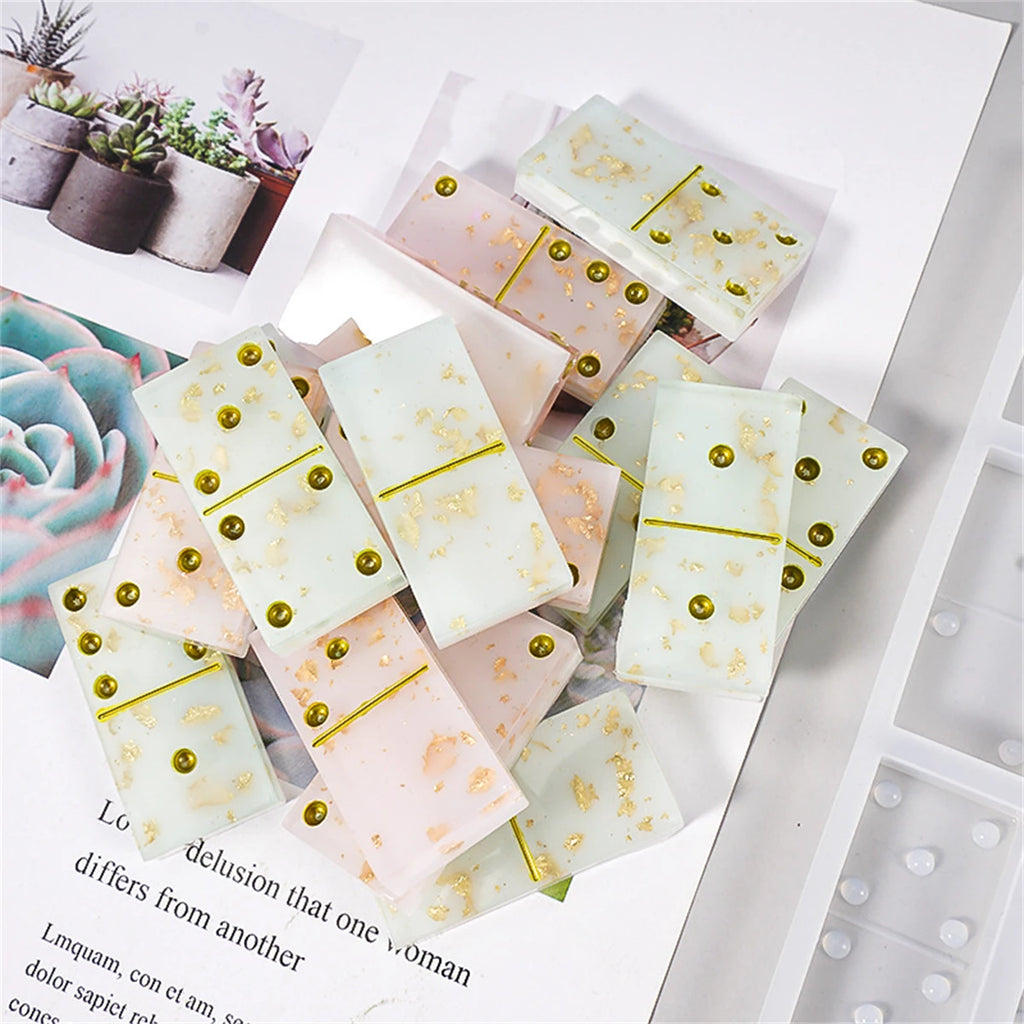 Silicone Domino Block Mold for Resin Casting Epoxy Resin Mold Suitable DIY Board Games Handicrafts and Gifts Silicone Resin Mold