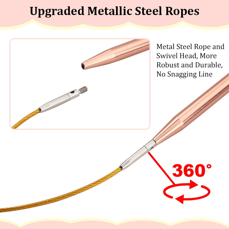 Knitting Needles, Interchangeable Circular Set with Craft Storage Bag
