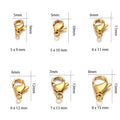 Lobster Clasps Stainless Steel Gold Color Connectors DIY Jewelry Making