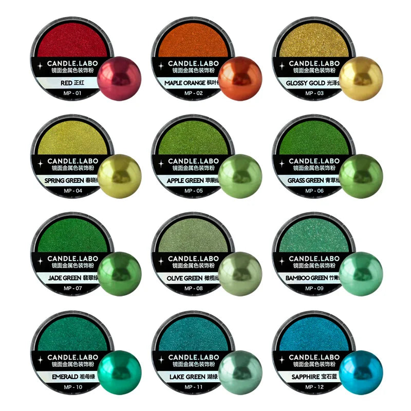 Mirror Metallic Decorative Powder 0.5g — 36 Colors for Candle Decoration