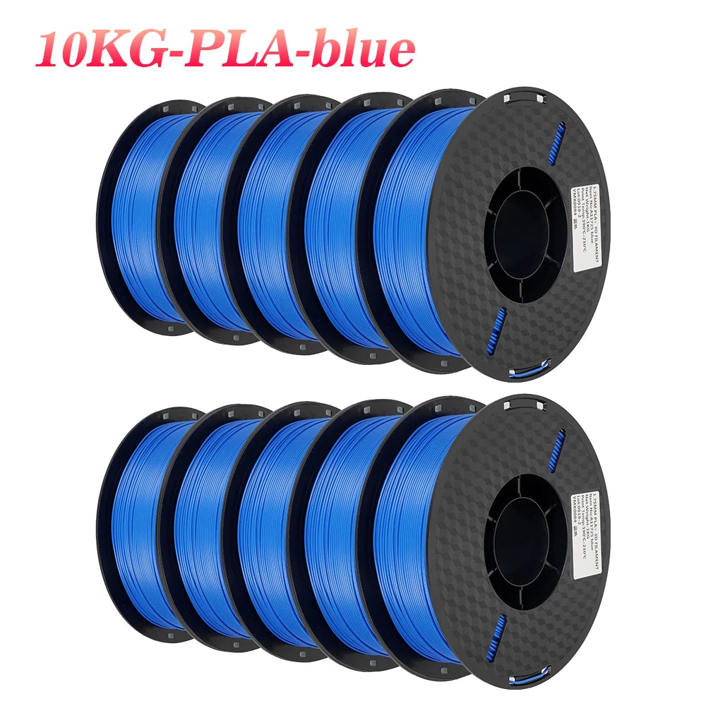 KINGROON 10KG/22LBS Multicolor PLA Filament 1KG/Roll 1.75mm For 3D Printer Material for 3D Printing 3D Printer Filament Free Shipping