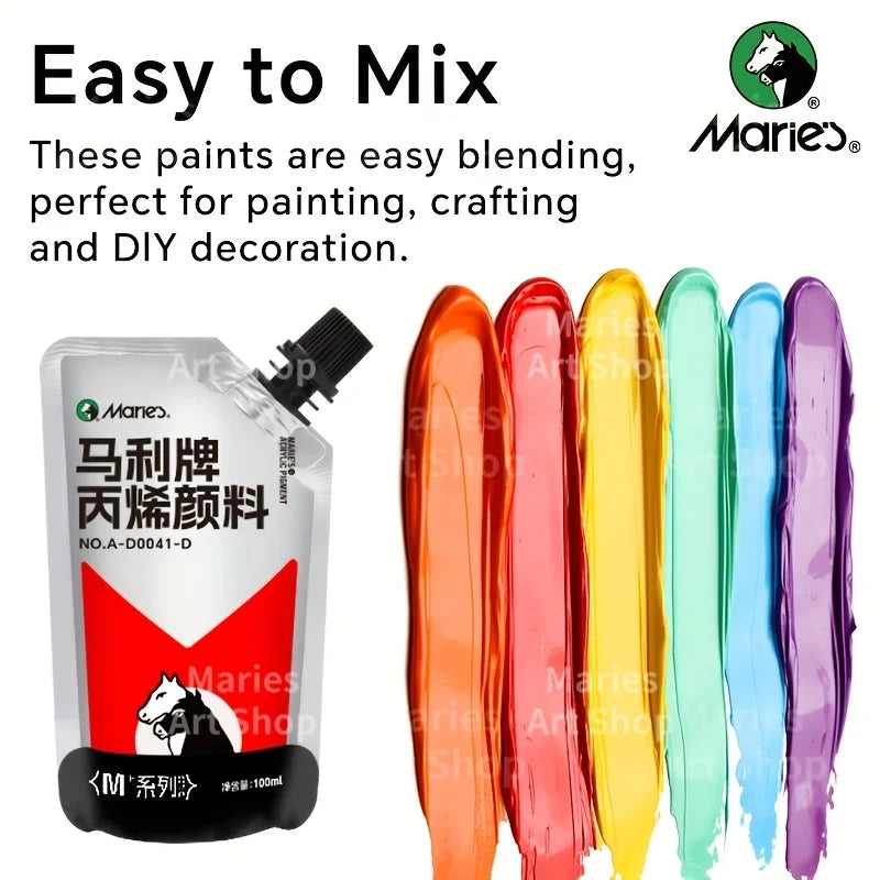 Marie's Acrylic Paint Set — 36 Colors, 100ml Tubes