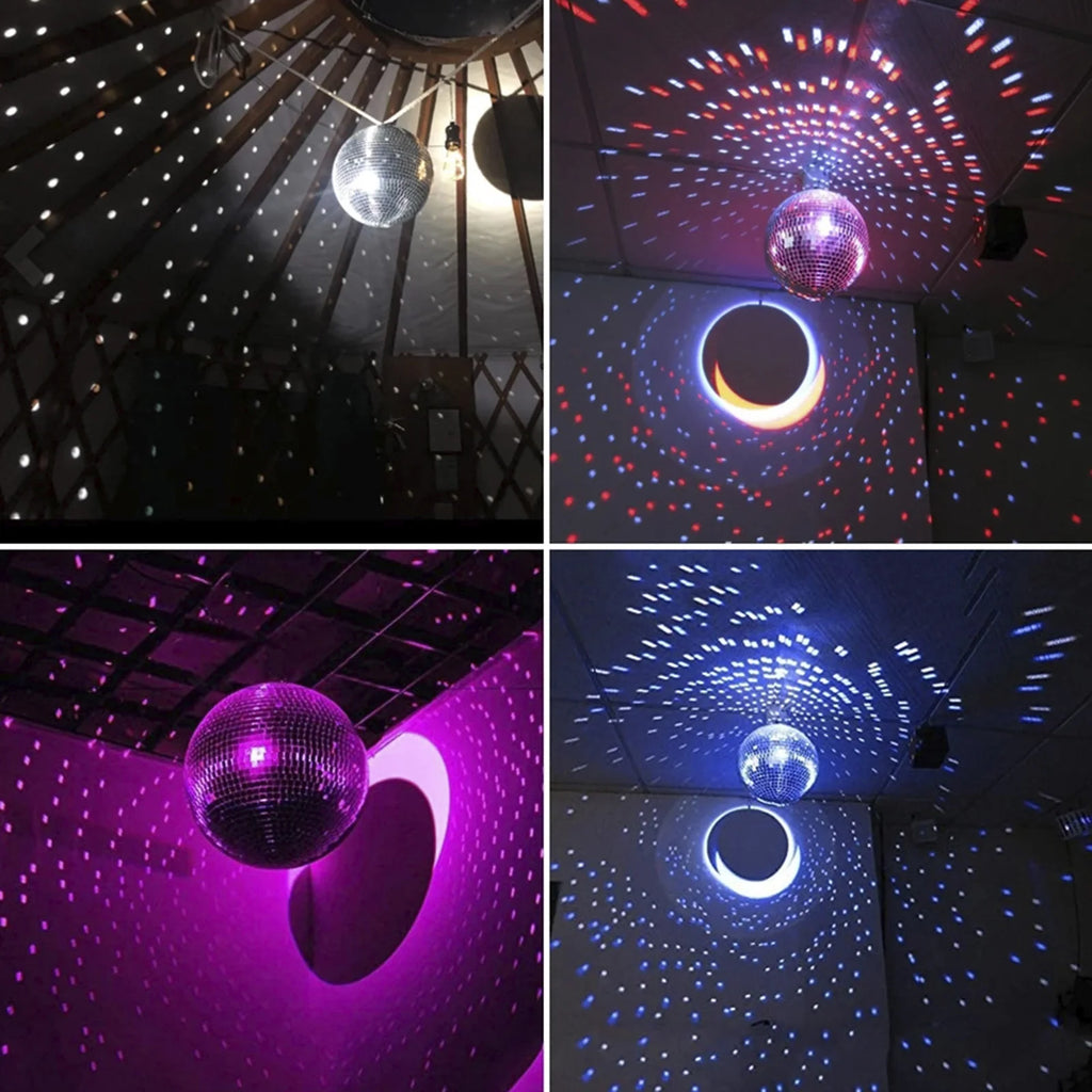 Disco Mirror Ball 7.87 in (20cm), Glass, Hanging, Party & Stage