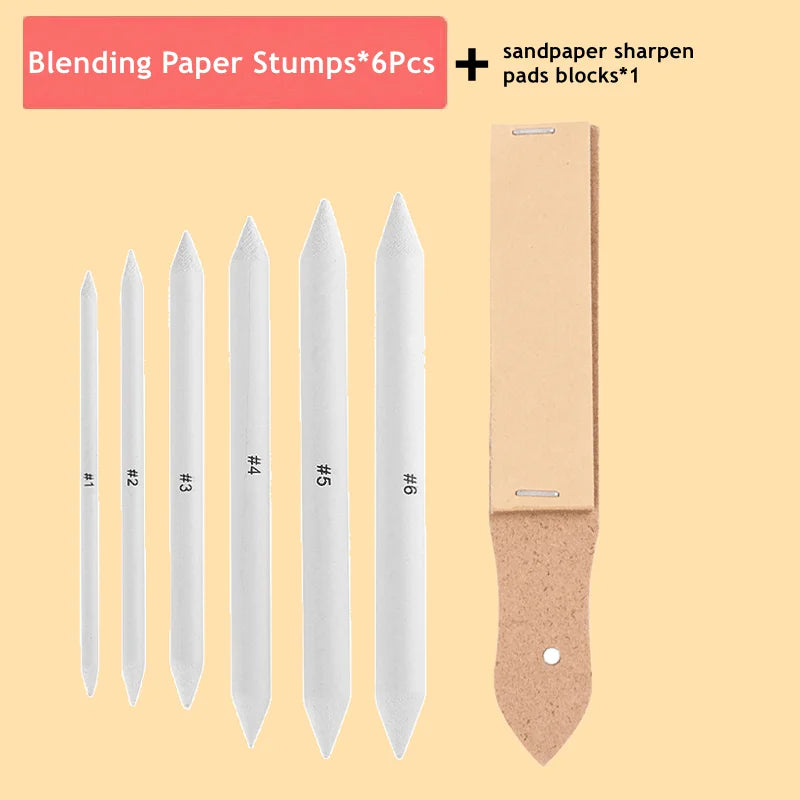 Blending Stump & Eraser Set — 5 to 13 Pieces, Graphite & Charcoal Art