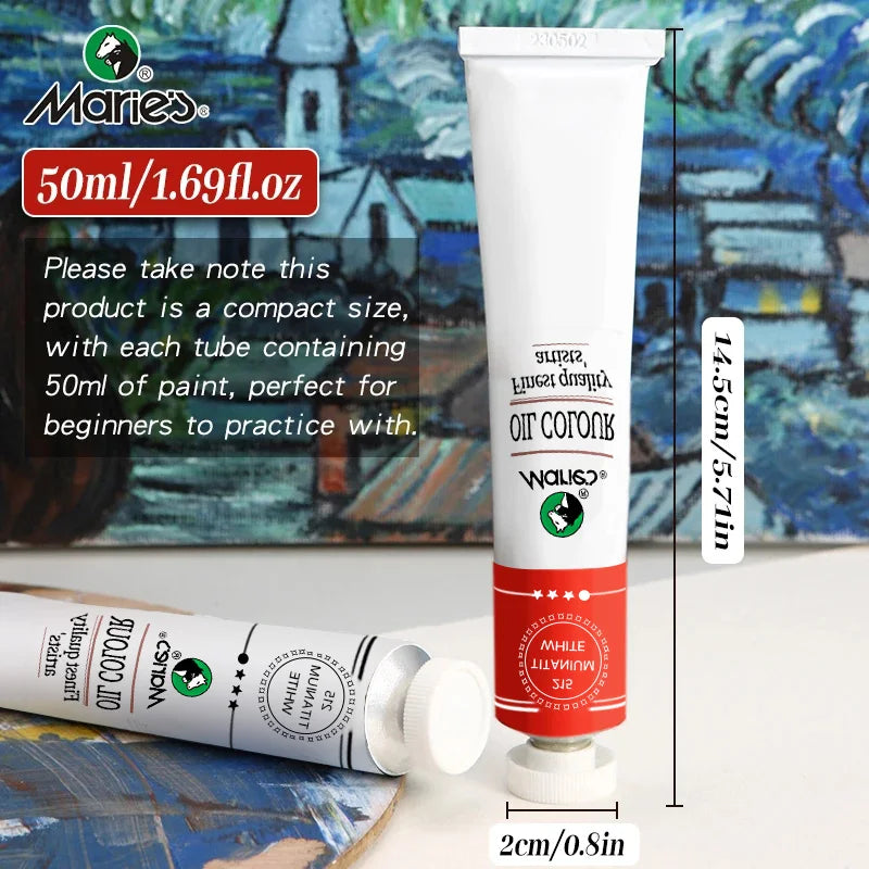Marie's Oil Paint — 50ml Tube, 22 Colors Available