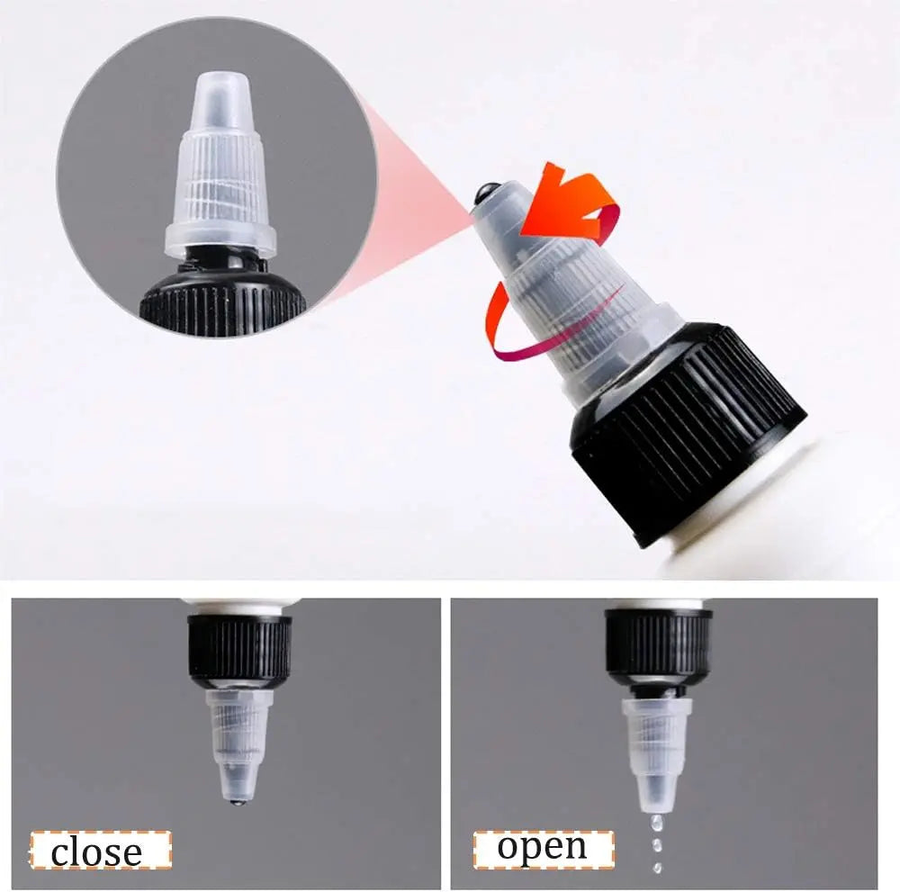 Dropper Bottles Empty PET Plastic Twist-Top Dispensing Containers 5 Pack